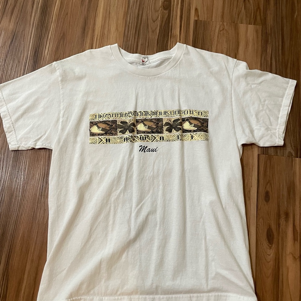 Alstyle Maui Beige Graphic T-Shirt